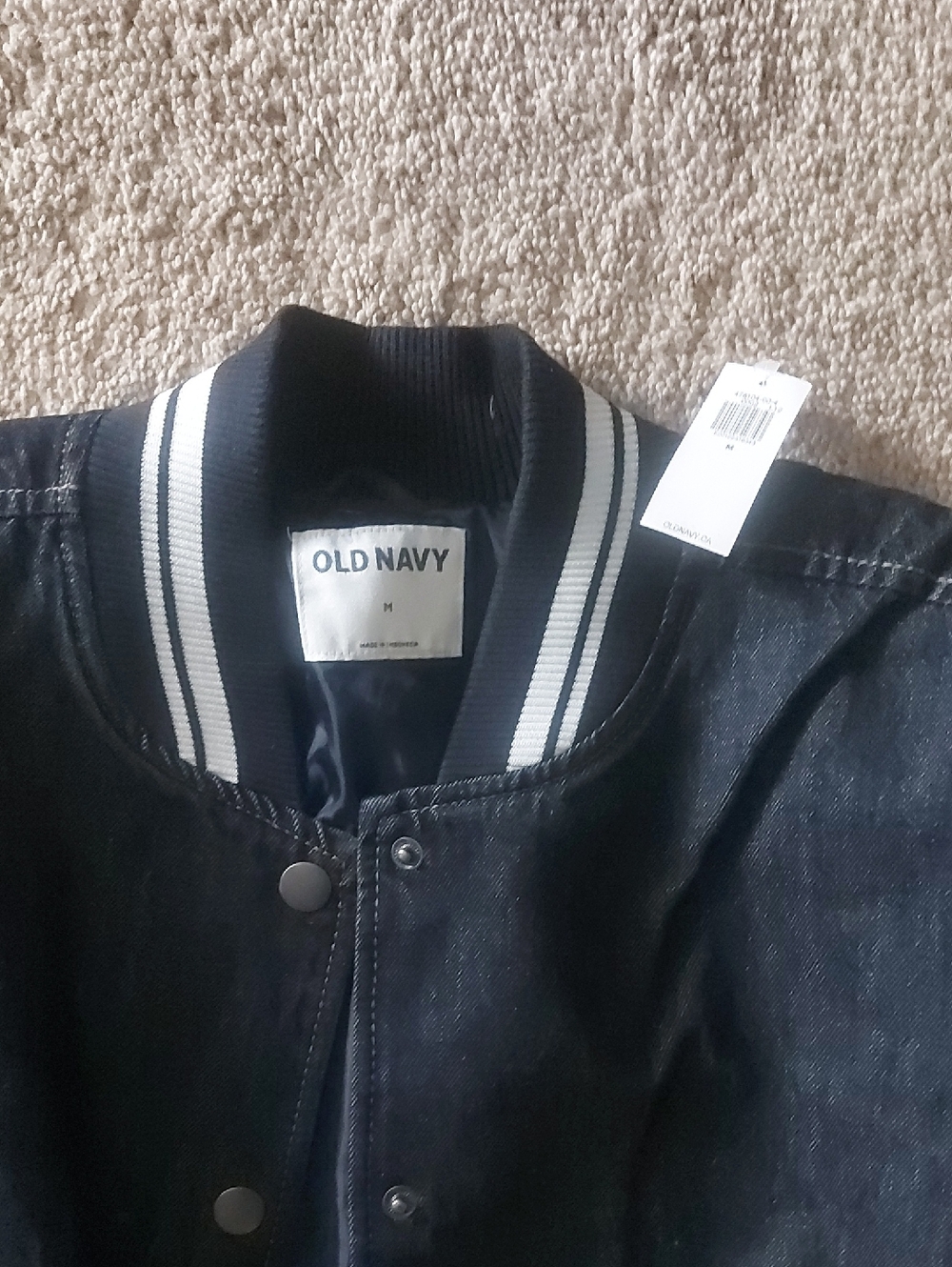 Old Navy jean bomber jacket size M - Picture 3 of 3